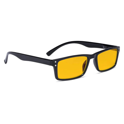 Amber Tinted Patterned Blue Light Blocking Reading Glasses Men