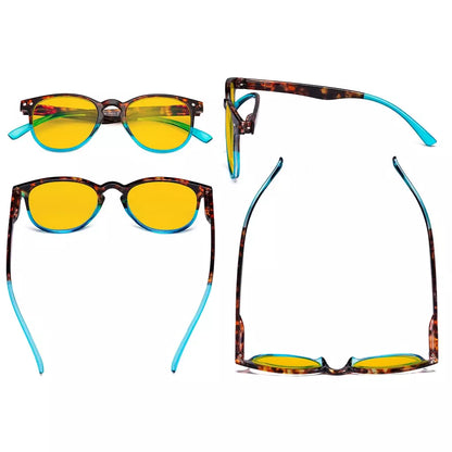 Amber Tinted Blue Light Blocking Reading Glasses