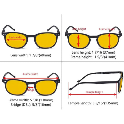 Amber Tinted Blue Light Blocking Reading Glasses For Men Women