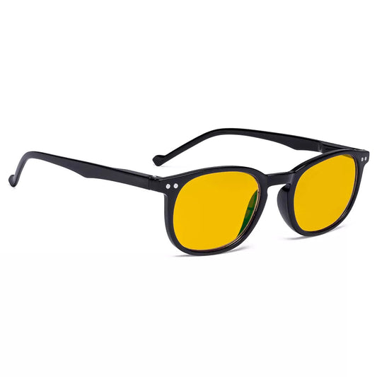 Amber Tinted Blue Light Blocking Reading Glasses For Men Women