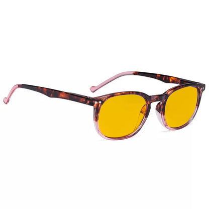 Amber Tinted Blue Light Blocking Reading Glasses For Men Women