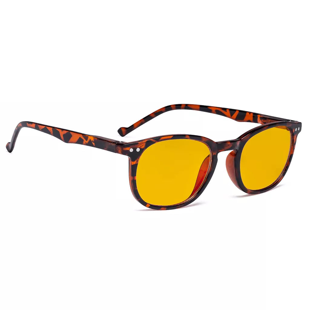 Amber Tinted Blue Light Blocking Reading Glasses For Men Women