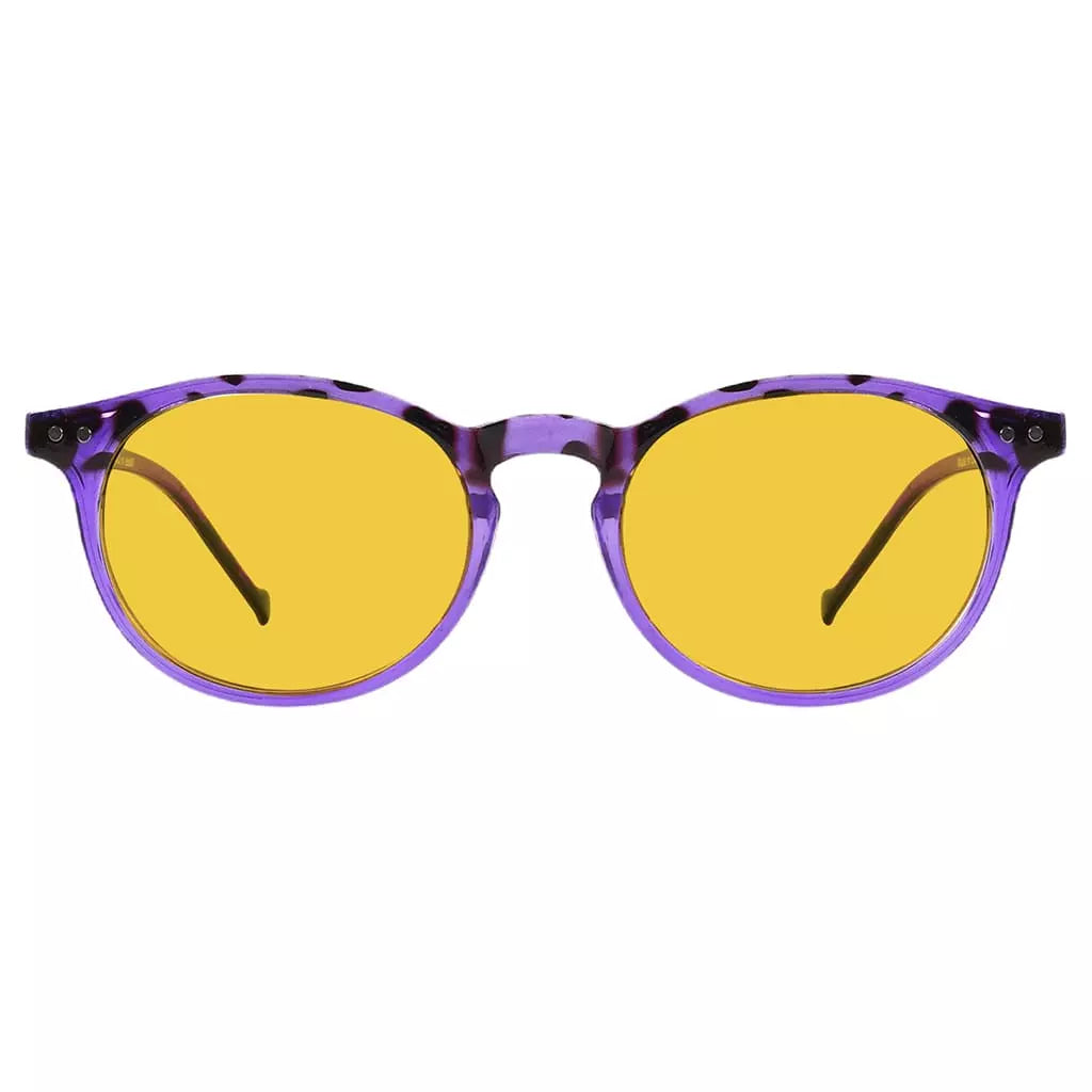 Oval Round Amber Tinted Blue Light Blocking Reading Glasses Women Men