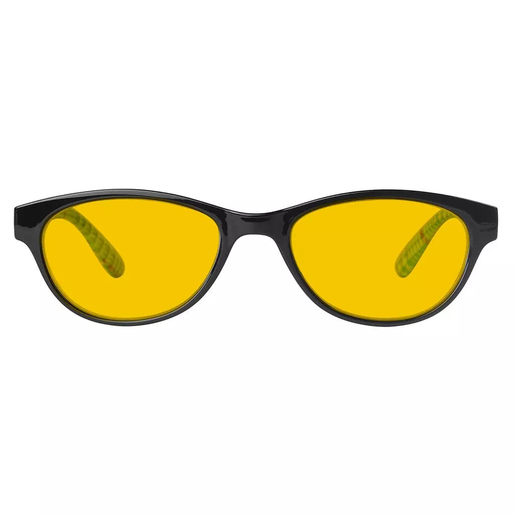 Cat Eye Amber Tinted Patterned Blue Light Blocking Reading Glasses Women