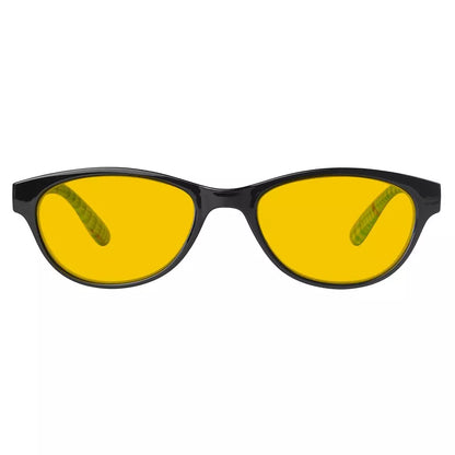 Cat Eye Amber Tinted Patterned Blue Light Blocking Reading Glasses Women