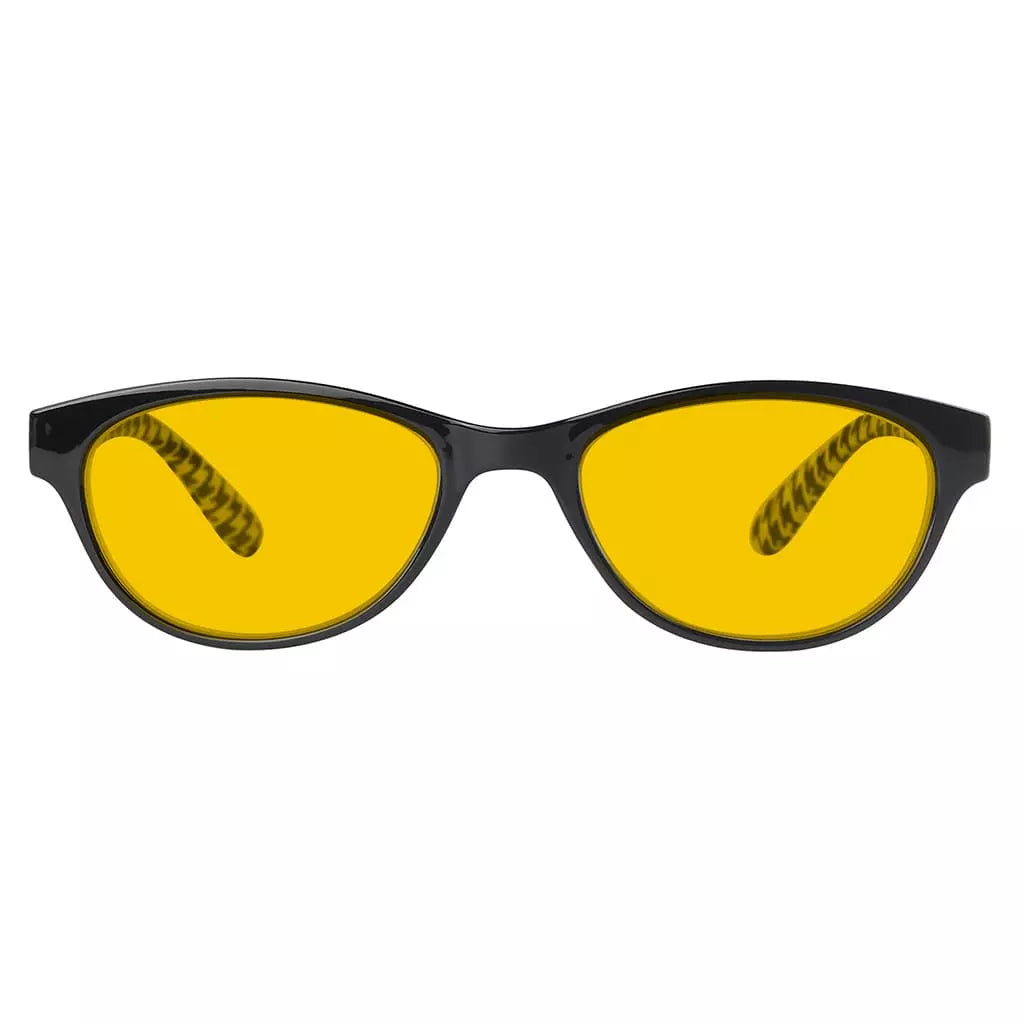 Cat Eye Amber Tinted Patterned Blue Light Blocking Reading Glasses Women