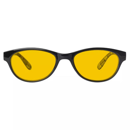 Cat Eye Amber Tinted Patterned Blue Light Blocking Reading Glasses Women