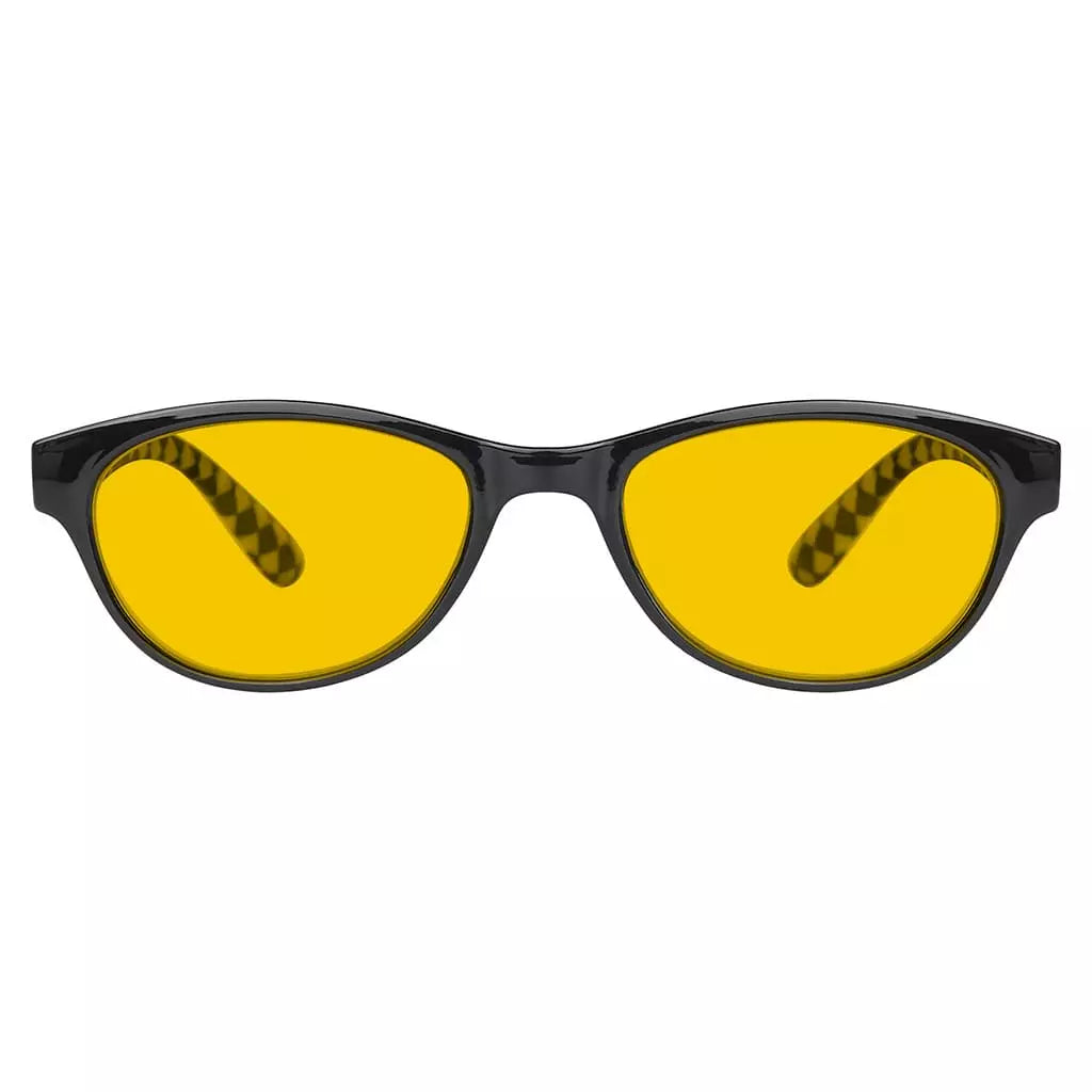 Cat Eye Amber Tinted Patterned Blue Light Blocking Reading Glasses Women