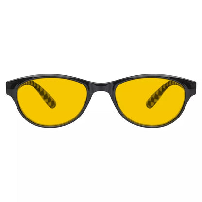Cat Eye Amber Tinted Patterned Blue Light Blocking Reading Glasses Women
