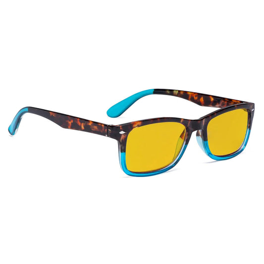 Amber Tinted Blue Light Blocking Reading Glasses Women