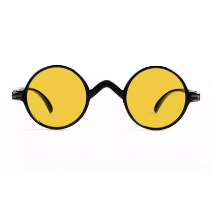 Amber Tinted Round Blue Light Blocking Reading Glasses Women Men