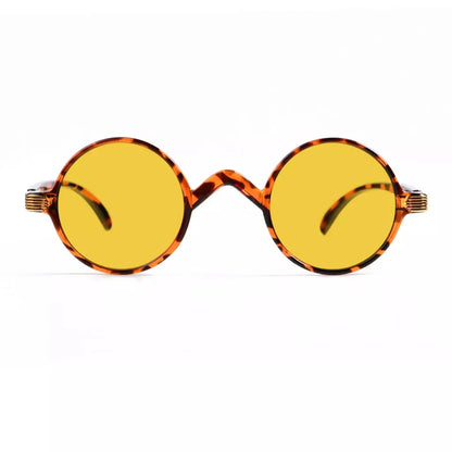Amber Tinted Round Blue Light Blocking Reading Glasses Women Men