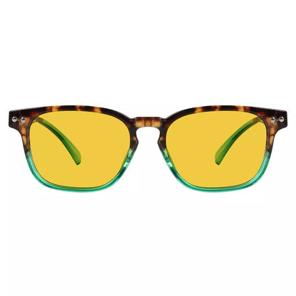 Amber Tinted Patterned Designer Blue Light Blocking Reading Glasses