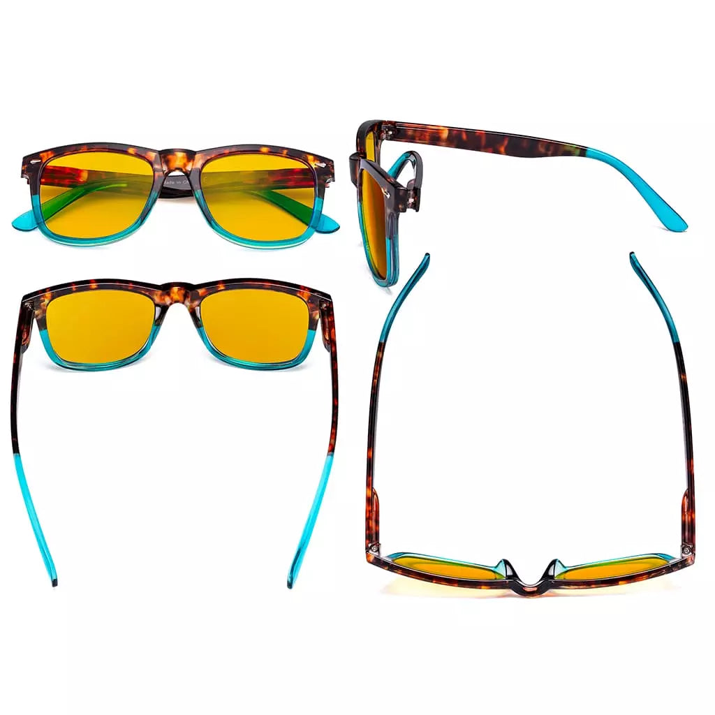 Amber Tinted Blue Light Blocking Reading Glasses Women