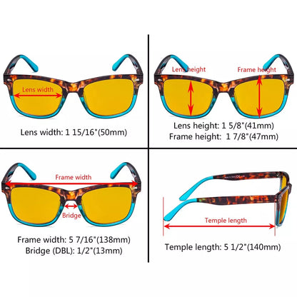 Amber Tinted Blue Light Blocking Reading Glasses Women