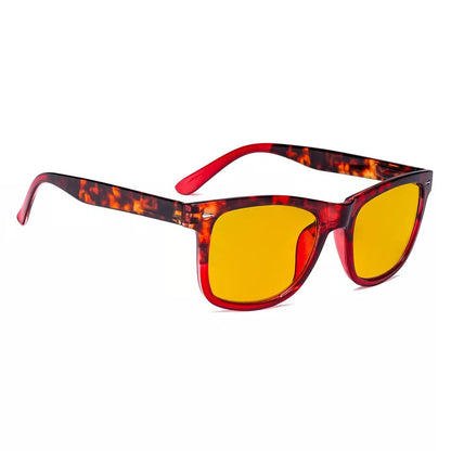 Amber Tinted Blue Light Blocking Reading Glasses Women