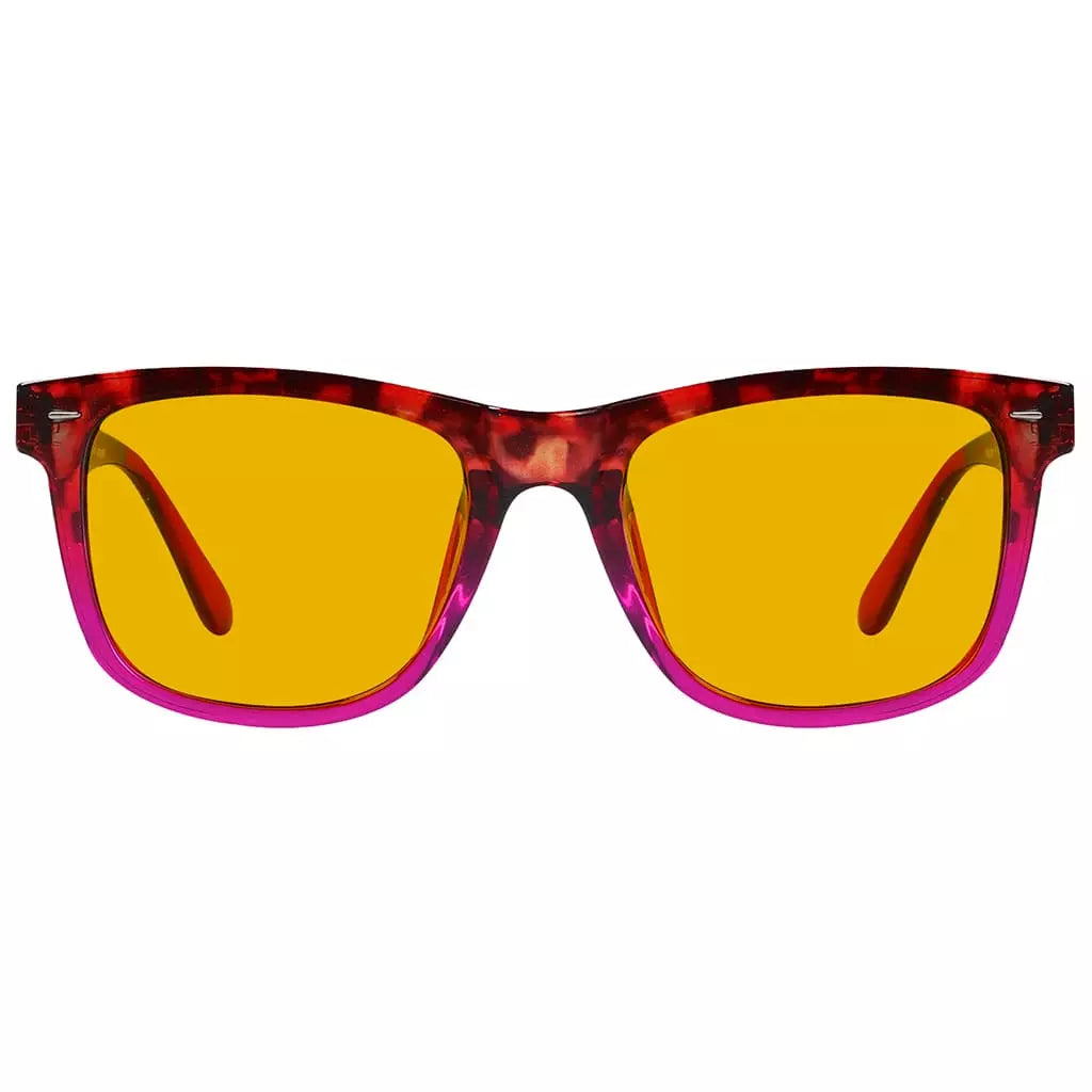 Amber Tinted Blue Light Blocking Reading Glasses Women