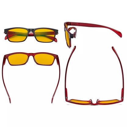 Amber Tinted Blue Light Blocking Reading Glasses Women Men