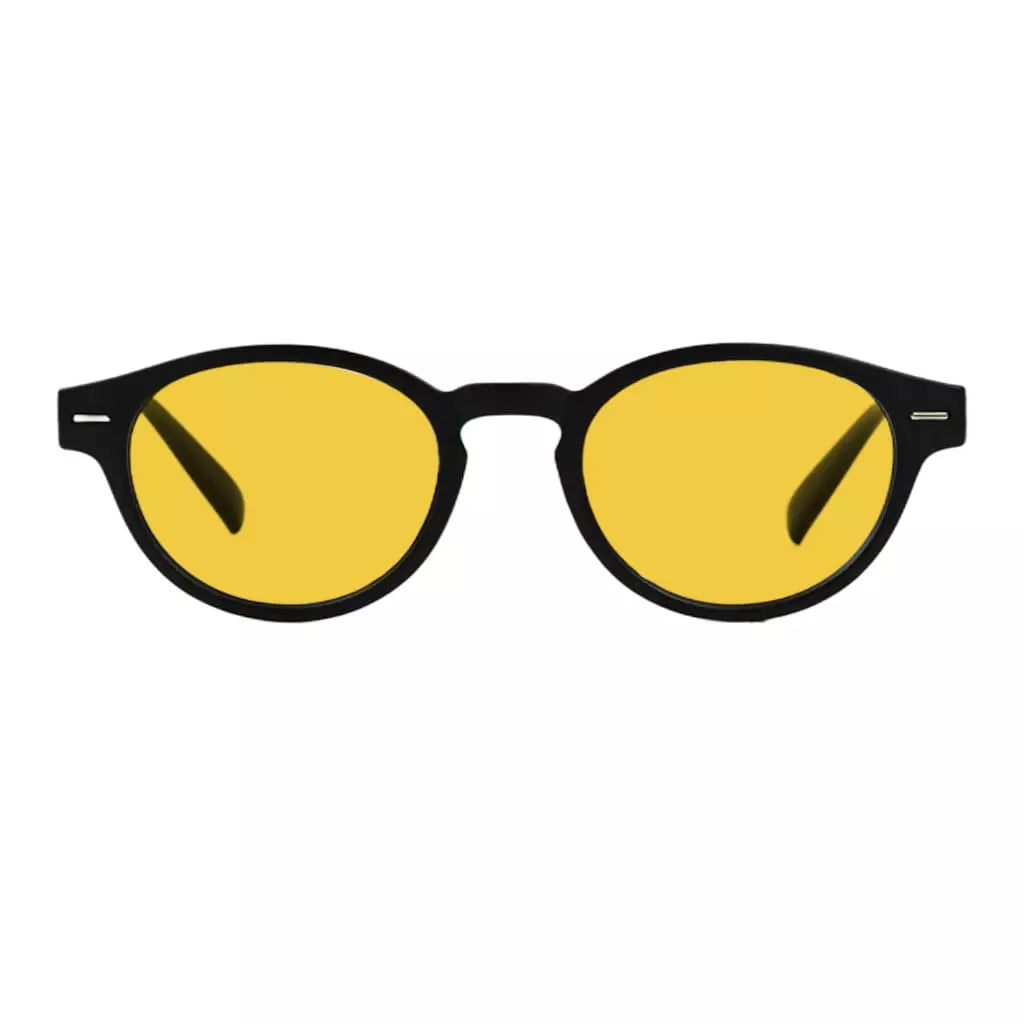 Oval Round  Amber Tinted Blue Light Blocking Reading Glasses Women