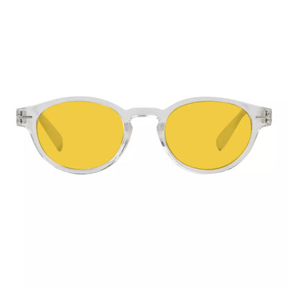 Oval Round  Amber Tinted Blue Light Blocking Reading Glasses Women