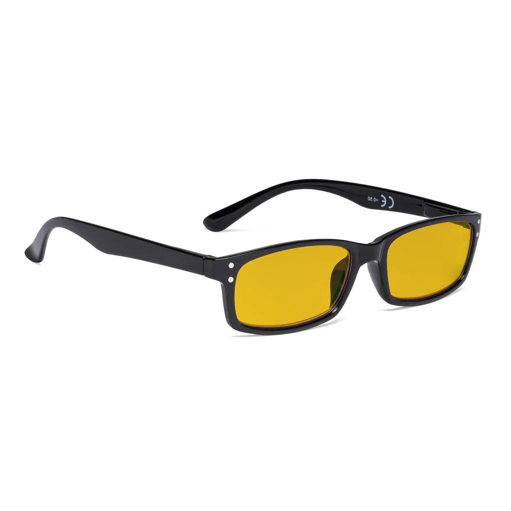 Amber Tinted Blue Light Blocking Reading Glasses Men