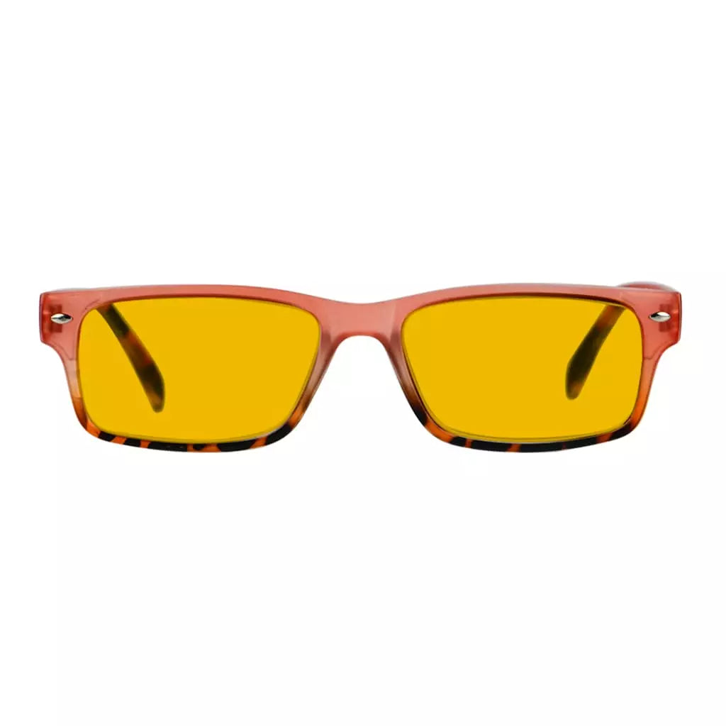 Amber Tinted Blue Light Blocking Eyeglasses Reading Glasses