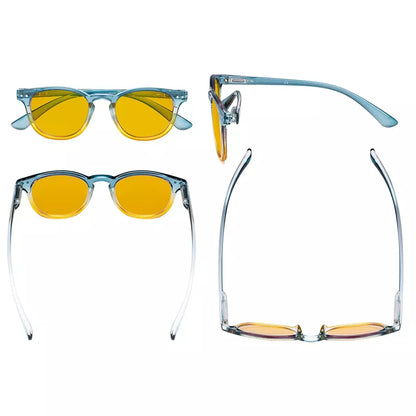 Amber Tinted Blue Light Blocking Reading Glasses Cheaters