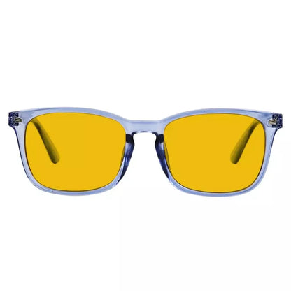 Square Amber Tinted Blue Light Blocking Reading Glasses Women