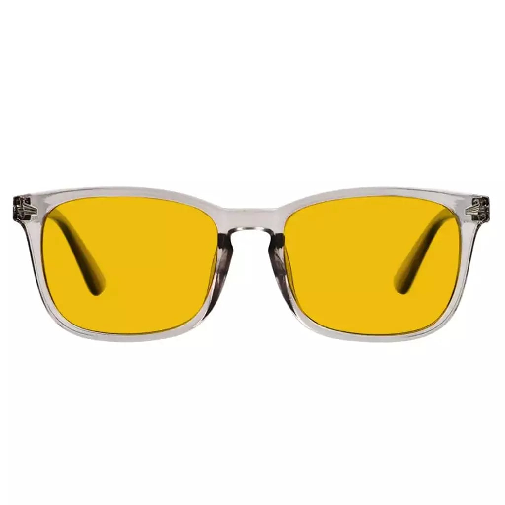 Square Amber Tinted Blue Light Blocking Reading Glasses Women