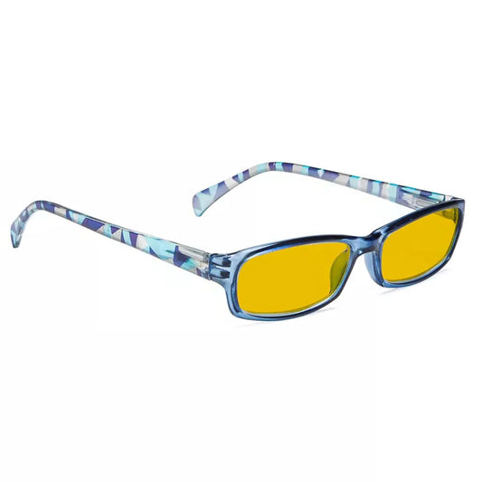 Amber Tinted Patterned Blue Light Blocking Reading Glasses Women