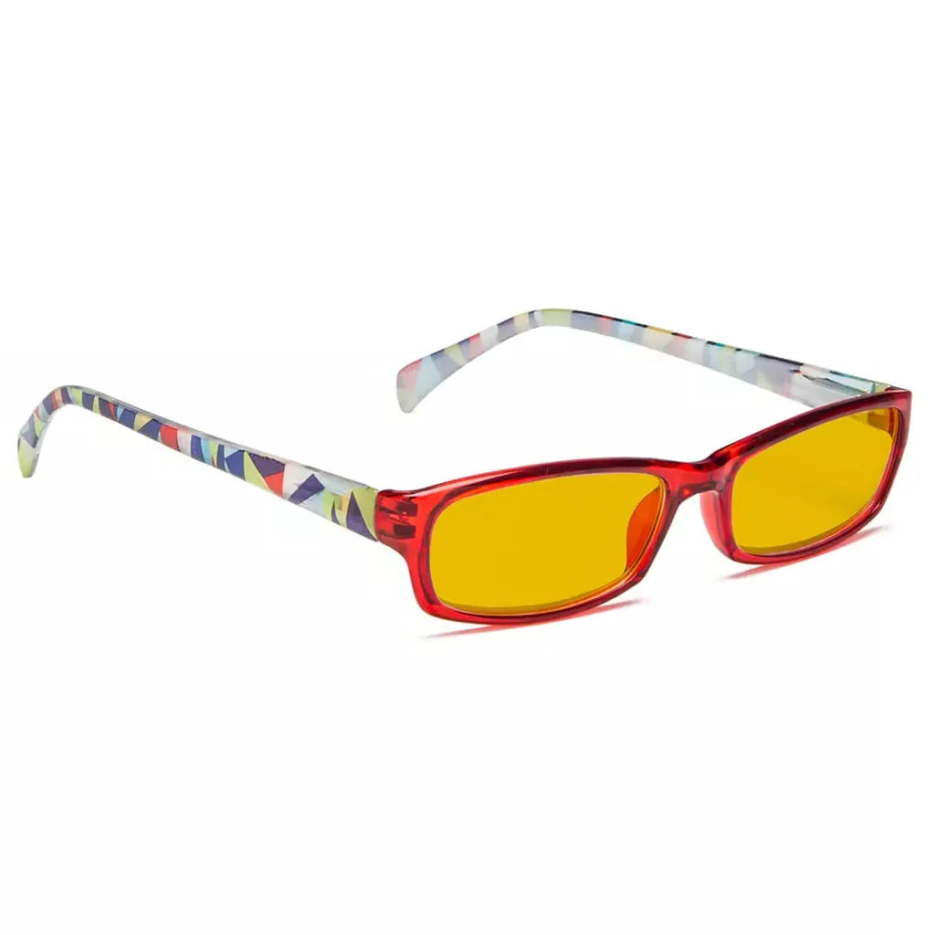 Amber Tinted Patterned Blue Light Blocking Reading Glasses Women