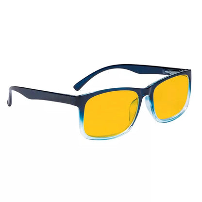 Amber Tinted Two-tone Blue Light Blocking Reading Glasses Women Men