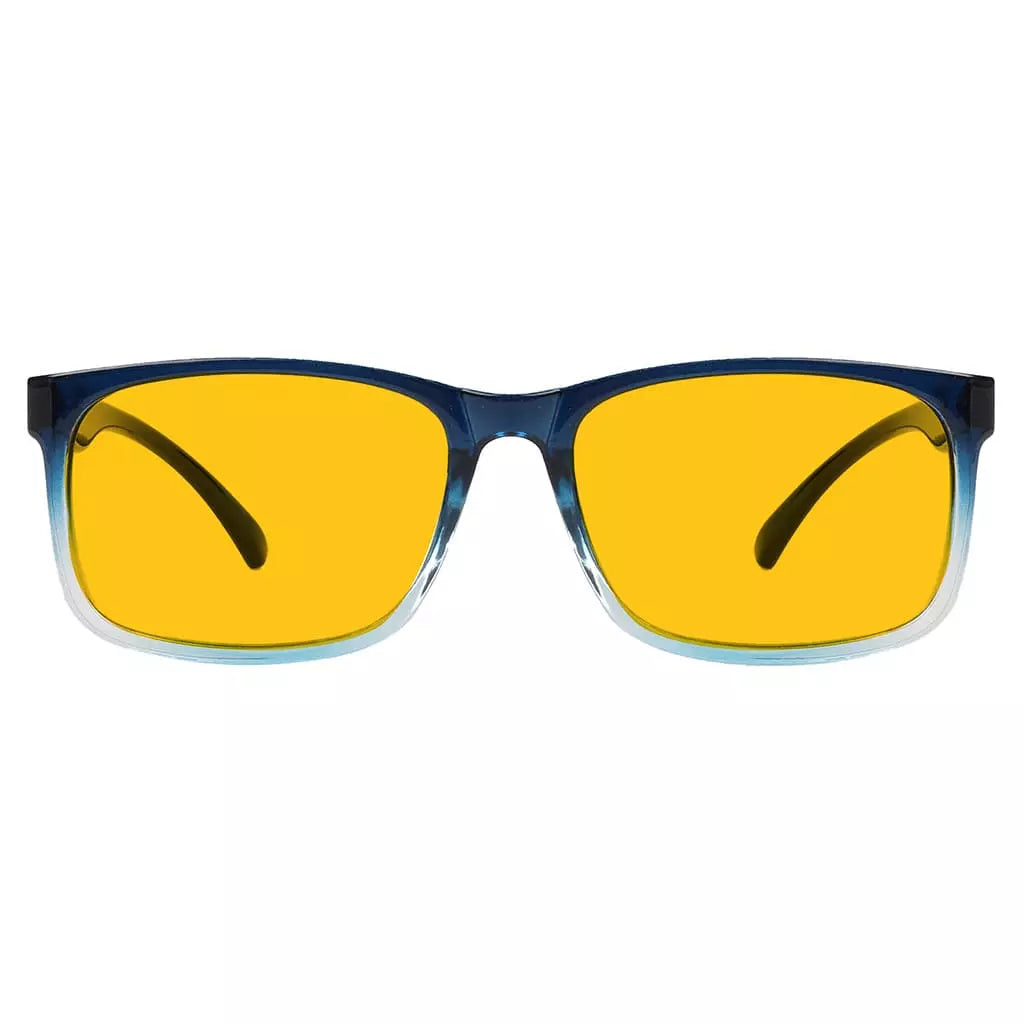 Amber Tinted Two-tone Blue Light Blocking Reading Glasses Women Men