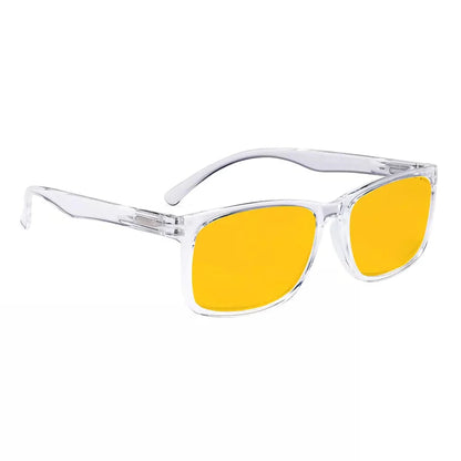Amber Tinted Two-tone Blue Light Blocking Reading Glasses Women Men