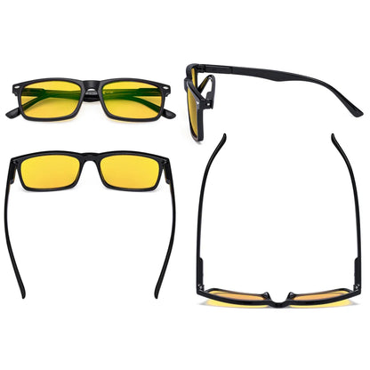 Amber Tinted Blue Light Blocking Reading Glasses Women Men