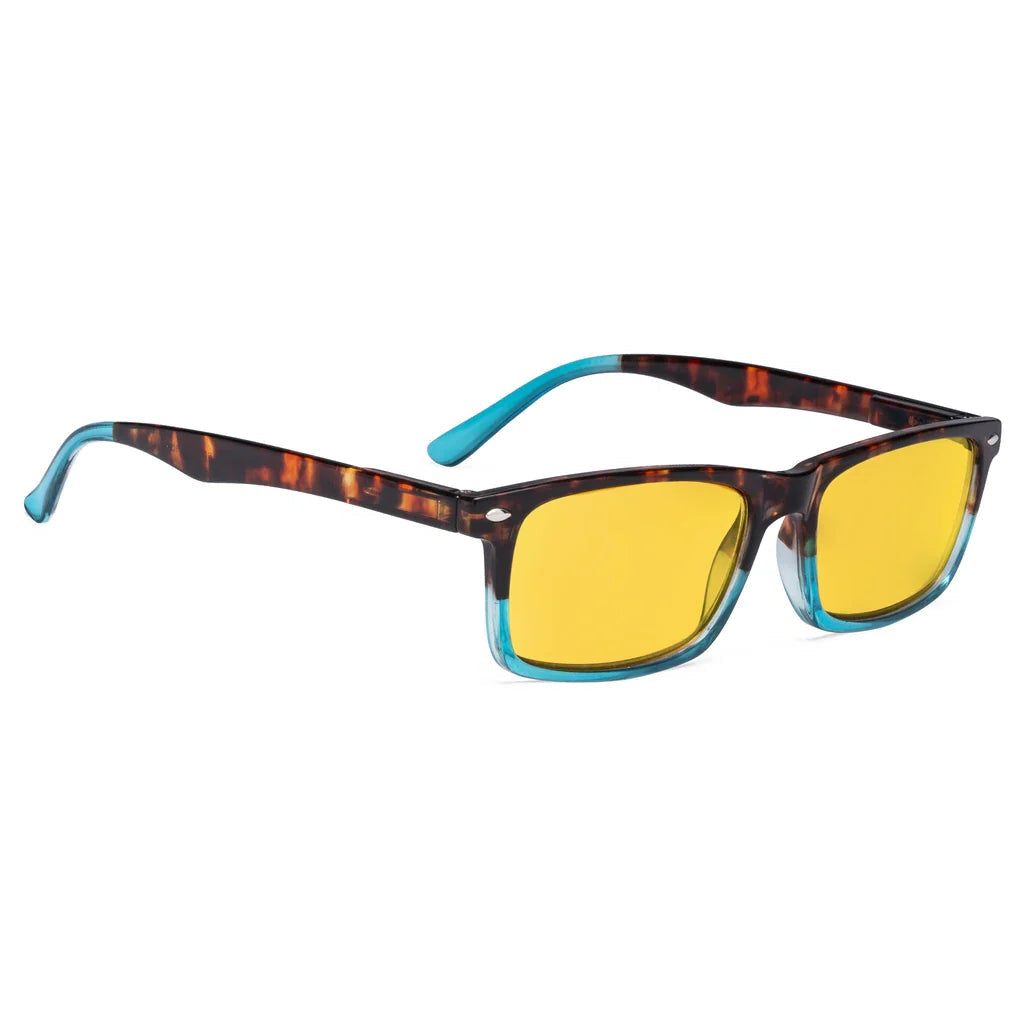 Amber Tinted Blue Light Blocking Reading Glasses Women Men