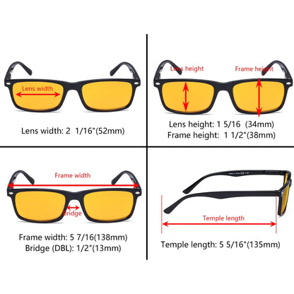Amber Tinted Blue Light Blocking Reading Glasses Women Men