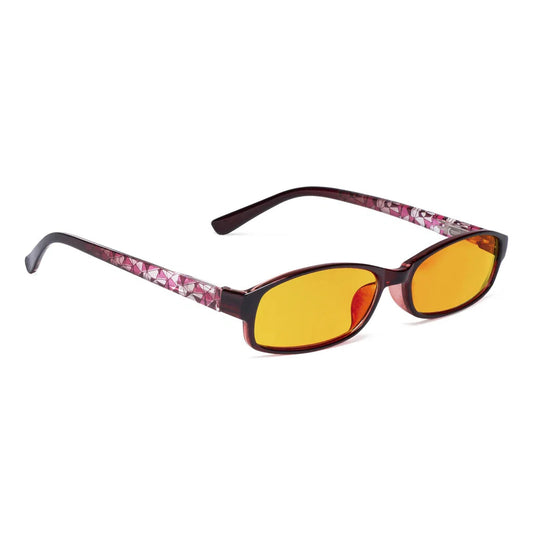 Amber Tinted Patterned Blue Light Blocking Reading Glasses Women