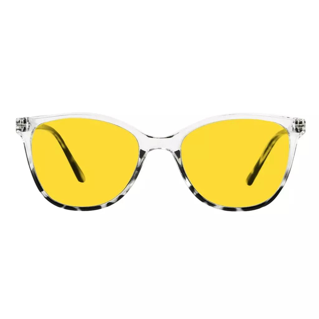 Amber Tinted Patterned Design Blue Light Blocking Reading Glasses