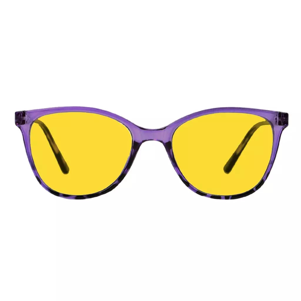 Amber Tinted Patterned Design Blue Light Blocking Reading Glasses