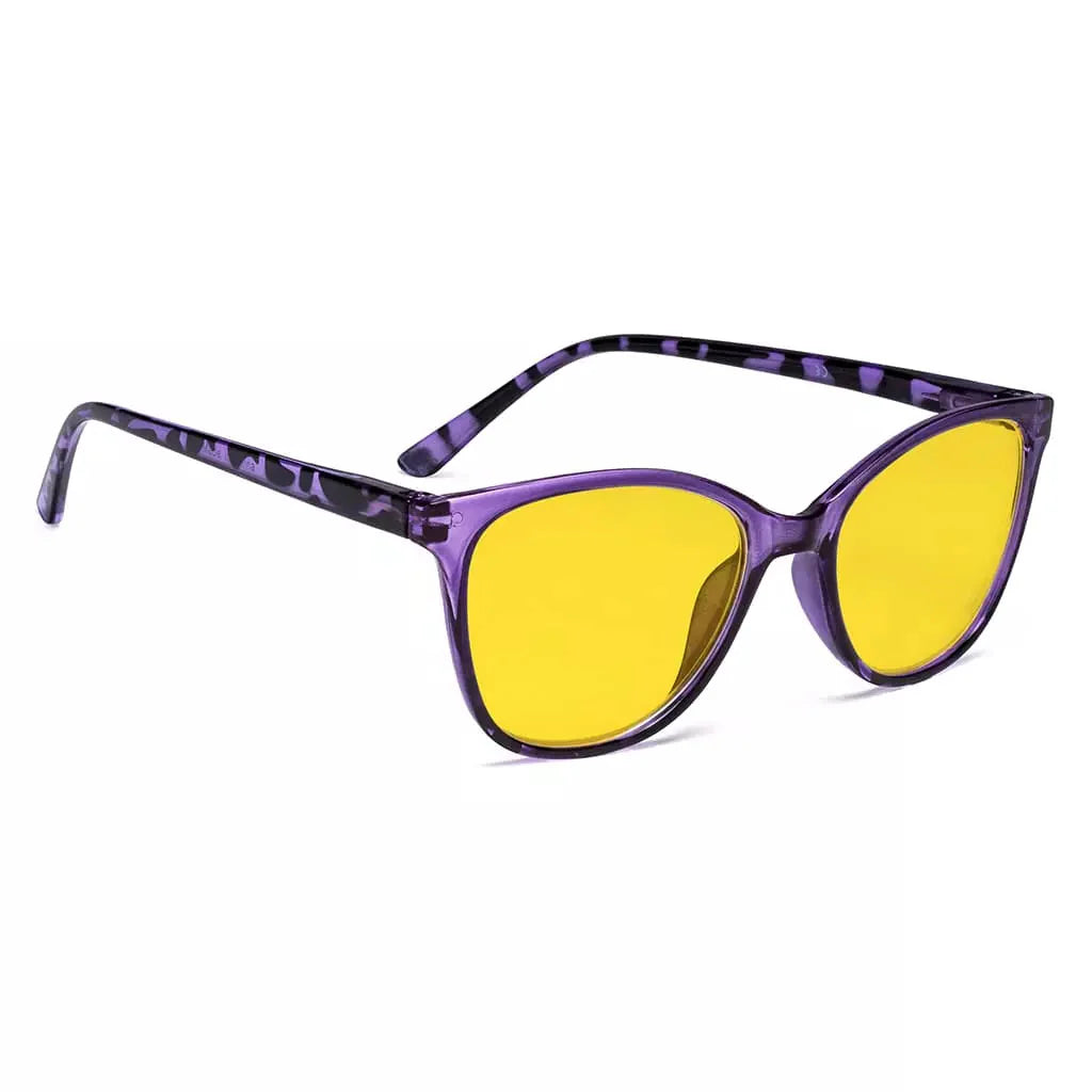 Amber Tinted Patterned Design Blue Light Blocking Reading Glasses