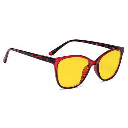 Amber Tinted Patterned Design Blue Light Blocking Reading Glasses