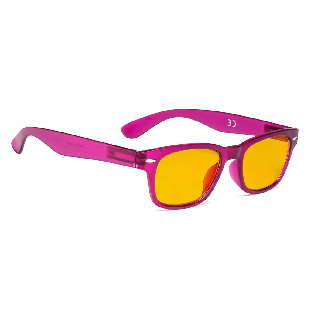 Amber Tinted Two-tone Blue Light Blocking Reading Glasses Women