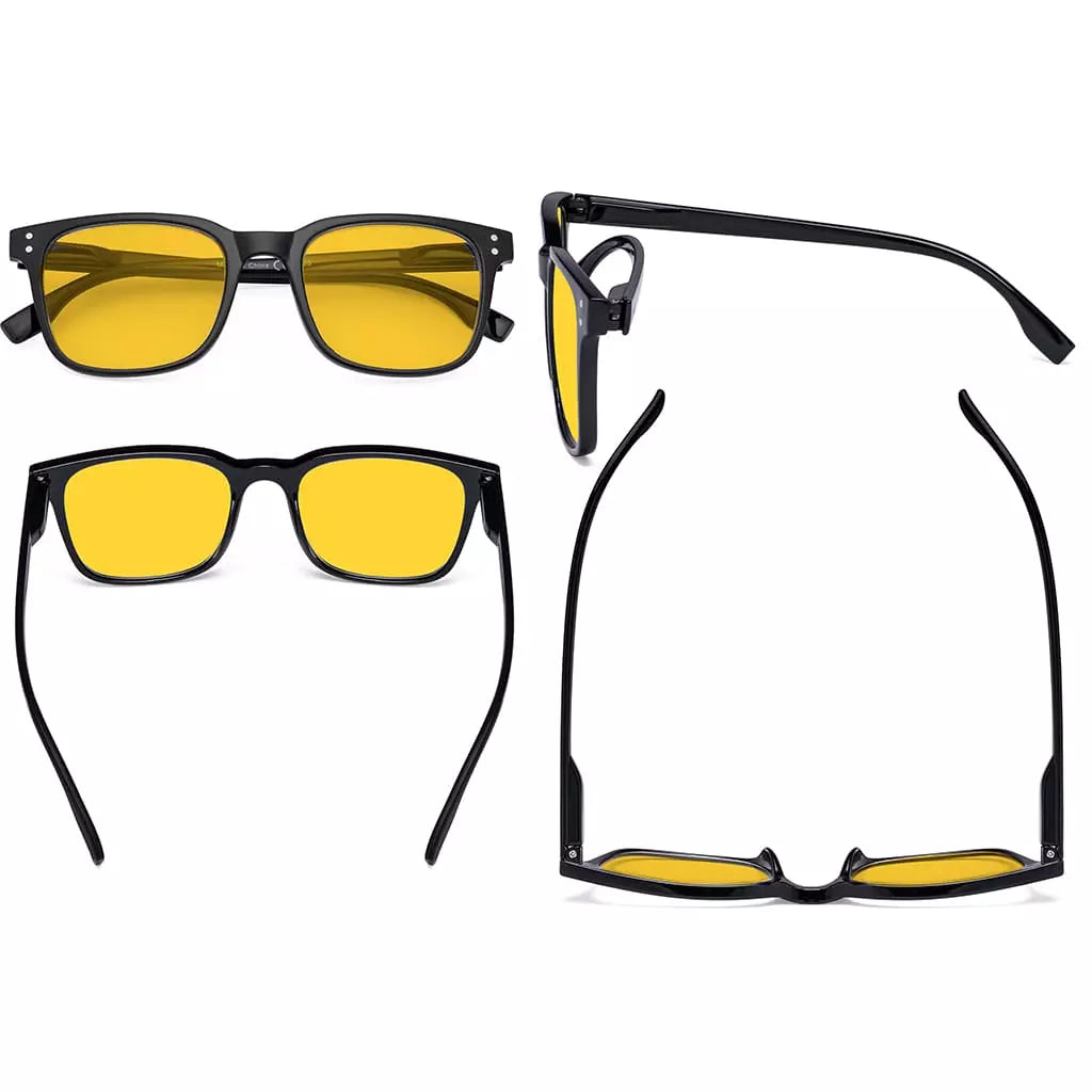 Amber Tinted Blue Light Blocking Reading Glasses Women