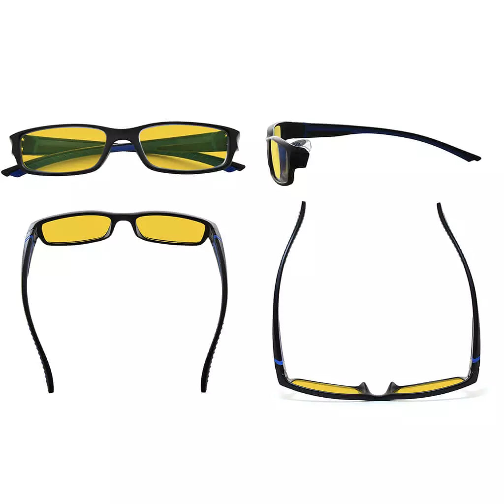 Amber Tinted Blue Light Blocking Reading Glasses Women Men