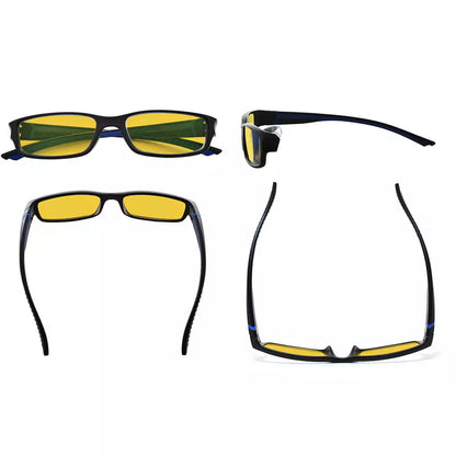 Amber Tinted Blue Light Blocking Reading Glasses Women Men