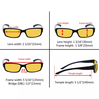 Amber Tinted Blue Light Blocking Reading Glasses Women Men