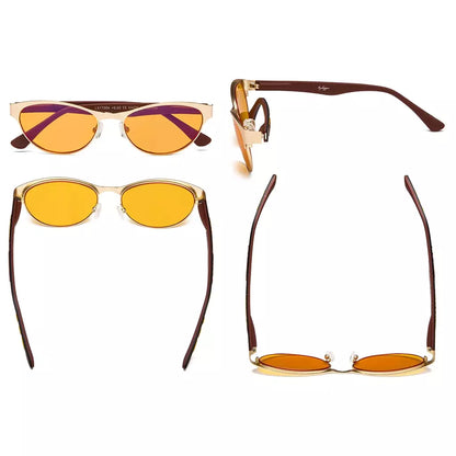 Cat-eye Blue Light Blocking Glasses Orange Tinted Women