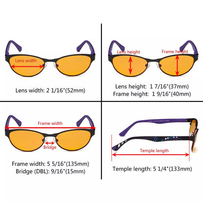 Cat-eye Blue Light Blocking Glasses Orange Tinted Women