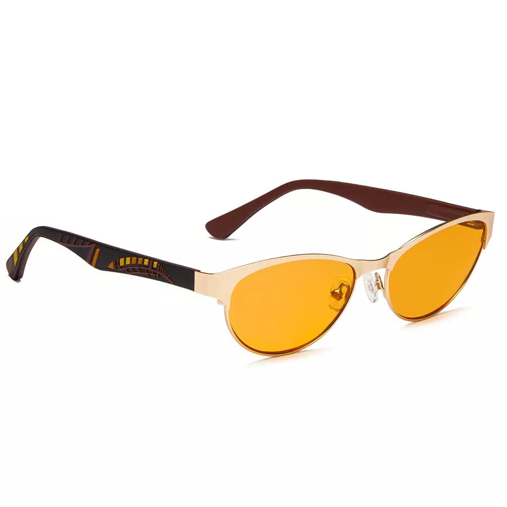 Cat-eye Blue Light Blocking Glasses Orange Tinted Women